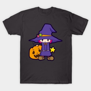 Cute Halloween Witch with Pumpkin T-Shirt